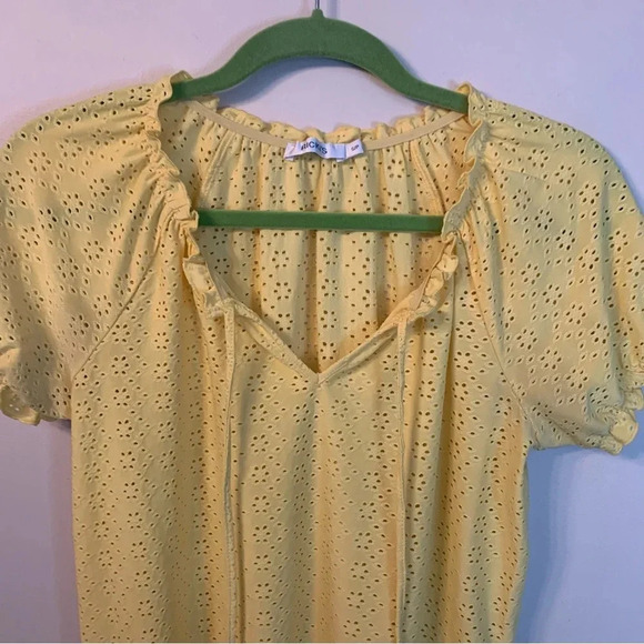 Ricki’s Yellow  Perforated blouse S - Picture 6 of 8